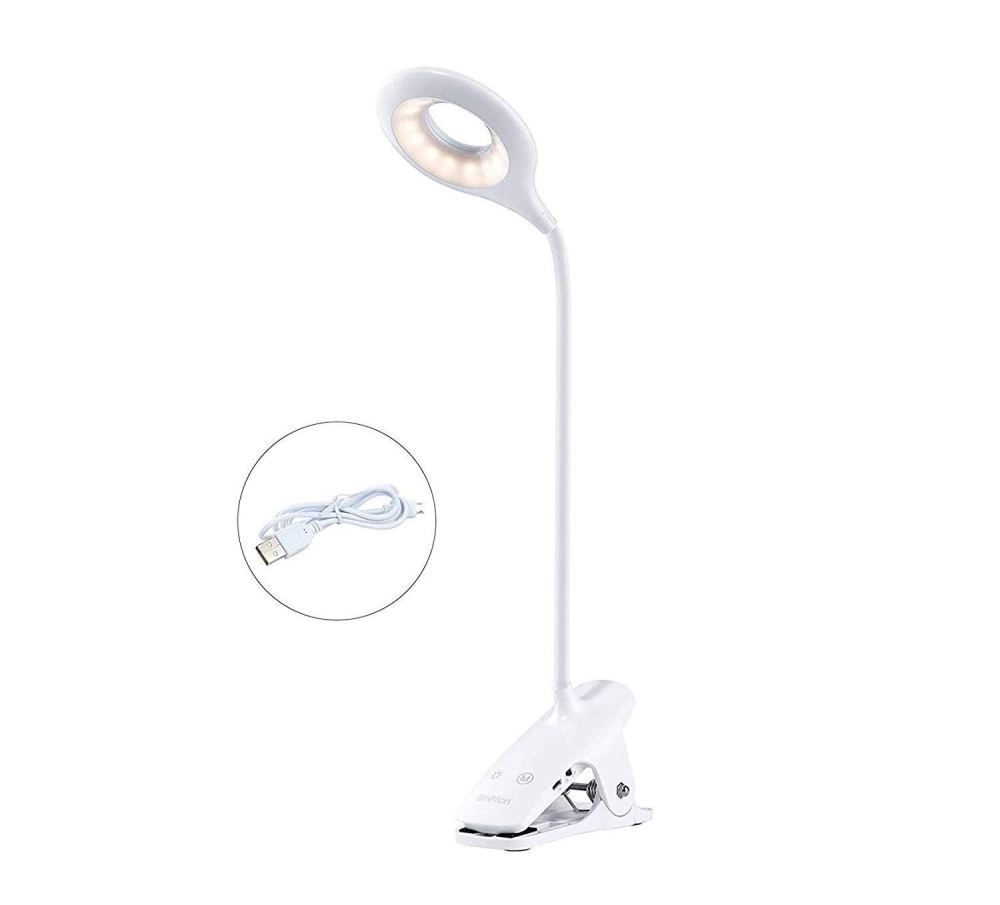 BRLP02 White Brivation Clip On LED Desk Lamp